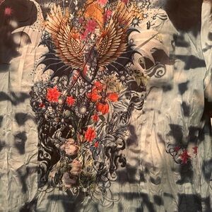 Alberto Makali Artistic Graphic Button Down Shirt